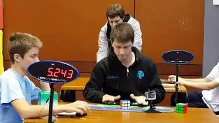 5.37 Feliks Zemdegs official rubik's cube solve (Ugine Jeu et Jouet 2018)