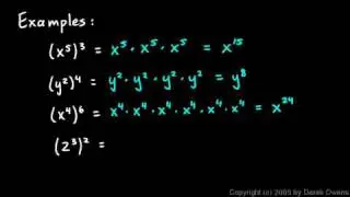 Prealgebra 10.3b - Raising an Exponent to a Power