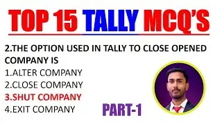 Tally MCQ | Tally MCQ Question Answer | Tally Question | Tally 15 Most Important Question
