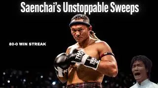 Saenchai's Sweep Technique Against Bigger Opponents