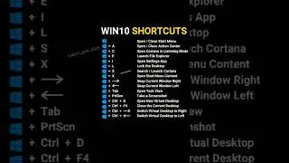Window 10 Shortcut Keys 