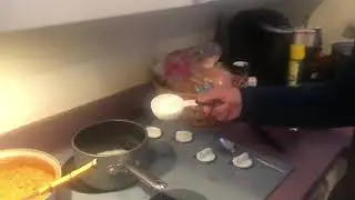 Add flour to the pan