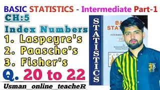 laspeyer index number Q20 statistics chapter5 class 11 | Paasche index number | Fishers index number