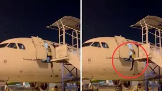 Man Falls Off Plane In Indonesia