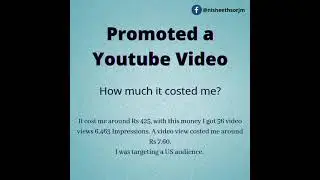 How much a YouTube Videos Promotion Cost