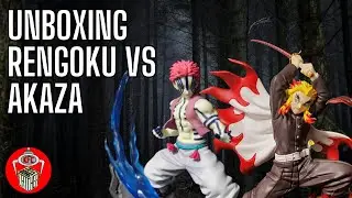UNBOXING & REVIEW ACTION FIGURE KIMETSU NO YAIBA XROSS LINK FIGURE RENGOKU & AKAZA!!!