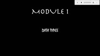 DataTypes: Classifying Values