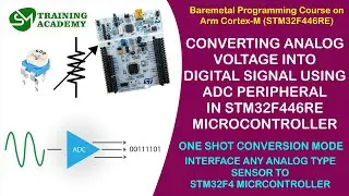Interfacing Analog sensor with STM32F4 | Using ADC for reading analog DC voltage | One Shot mode