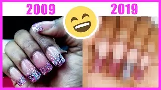 10 Year Challenge - Recreating My Old Acrylic Nails Design
