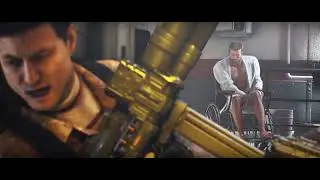 Wolfenstein  The New Colossus прохождение часть 1 (у тетки не все в башке на месте)