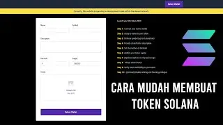 Membuat Token Solana Dengan Menggunakan Website