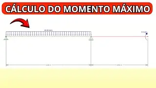 COMO CALCULAR O MOMENTO MÁXIMO EM UMA VIGA I Resolvendo exercício passo a passo