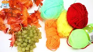 The easiest autumn craft made from grapes and threads. Make it yourself with your children.