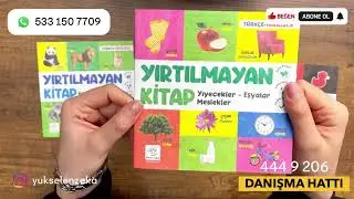 Yırtılmayan Kitap Seti (Çiğnenebilir, Yıkanabilir, Yırtılmaz, Gıda Boyalı) Zeka Kartları Serisi
