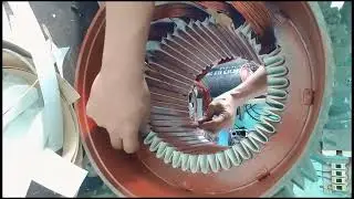 Video induction Motor connection varnish steep complete part (9)