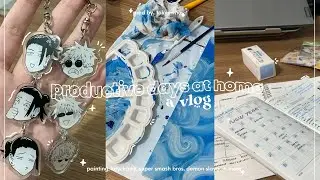 🎨 productive days at home :: blue period, painting, jjk keychains, super smash bros + more