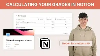 Grade calculator in Notion | Notion for students #5