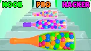 satisfying All level Bottle Runner Gun in NOOB vs PRO vs HACKER