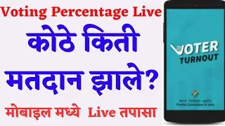 कोणत्या भागात किती टक्केवारी मतदान झाली? | How to Check Voting Percentage Live | Voter Turnout App