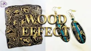 Easy Polymer Clay Earrings - Faux Scorched Wood Effect - Jewelry Making