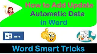 How to Add Update Automatic Date in Word [Urdu / Hindi]
