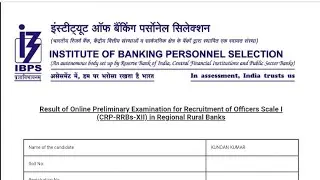 My IBPS RRB PO Pre 2023 Score card ||Normalisation