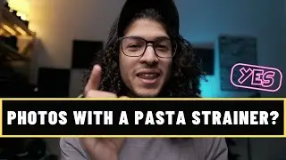 Creating a Unique Real Life Filter with a PASTA STRAINER?!  - Quick Photography Hacks 2021