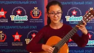 Назерке Айтжан - 13 лет - гитара , «Елегай»