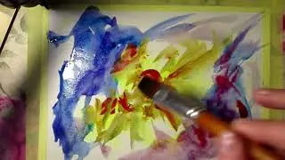 Желтый цветок. Акварель Ольги Руссу. Watercolor/Olga Russu