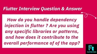Dependency Injection (DI) in Flutter | Flutter Interview question 2024 | Flutter new course 2024