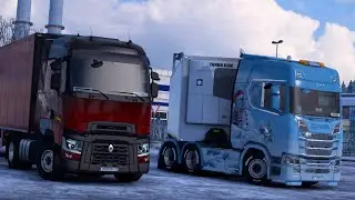 СТРИМ ◄ETS2 v1.42► ЗИМОЙ ПО ЕВРОПЕ. СКОЛЬЗКИЙ КОНВОЙ