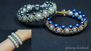 Vintage bracelet. How to make beaded pearl bracelet