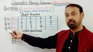 11th Class Chemistry Pairing Scheme Annual Exam 2024  ||  1st year Chemistry Pairing Scheme 2024
