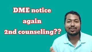 DME notice, again and again 2nd counseling!!???