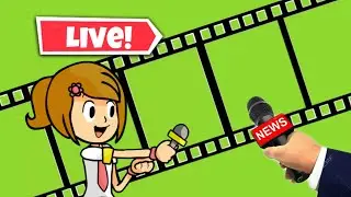 News channel background // News channel logo and background Green screen effect video.