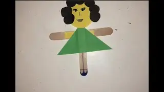 Geometrik şekiller ve dil çubuğundan insan yapımı, üçgen daire ,anasınıfı şekiller etkinlikleri