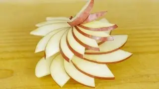 Simple Apple Swirl Garnishing Idea