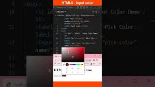 HTML5 tips - Input Color 