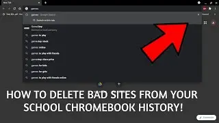 CLEAR HISTORY (SPECIFIC THINGS) FROM SCHOOL CHROMEBOOK! (NO OTHER DEVICE NEEDED)