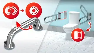 Съемные ПОРУЧНИ для санузлов с откидным элементом