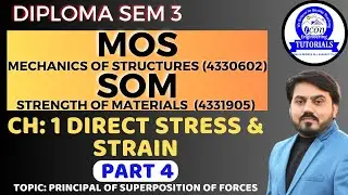 DIPLOMA SEM 3 MOS || DIPLOMA SEM 3 SOM || CH 1 || PART 4 || DIRECT STRESS AND STRAIN || SEM 3 MIMP