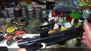 afval schieten en chrono testje met de Crosman 1377 en Crosman red dot