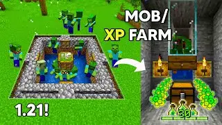 Minecraft 1.21 MINI Mob Xp FARM FOR NEW Bedrock Java World!