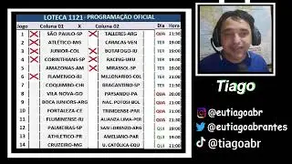 PROGRAMAÇÃO DA LOTECA COM PALPITES CONCURSO 1121