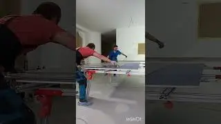 1-ый этап в работе с крупным форматом! Плитку положить на стол.