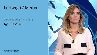Ludwig on the evening news | Rai's Tg1, Italy's main television news network.
