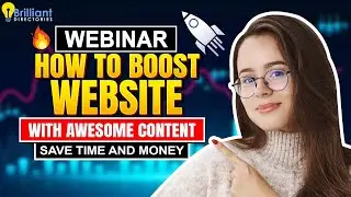 Webinar: How to Boost Website Traffic with Awesome Content 🔥 Save Time and Money