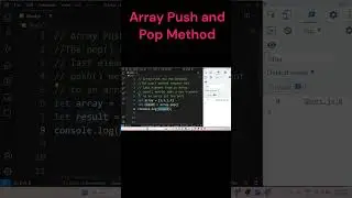 Array Push and Pop Method in JavaScript