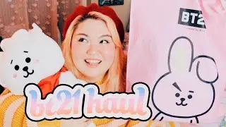 bts bt21 haul & line friends nyc store tour 🐶💛
