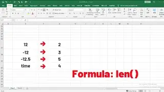 How to measure the digits in the number without any decimals or negation symbols in Excel